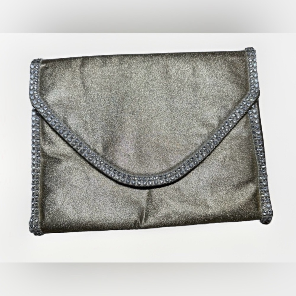 Vintage Walborg West Germany purse evening Mini clutch gold rhinestone Metallic